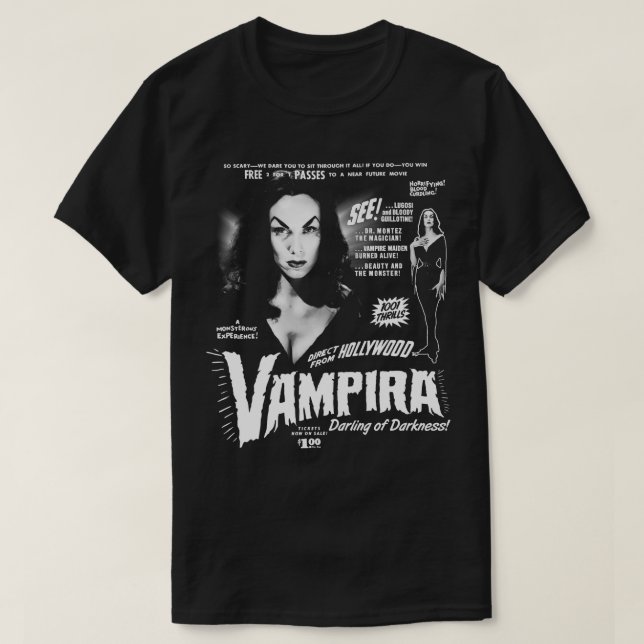 Vampira Das Dunkle T-Shirt (Design vorne)