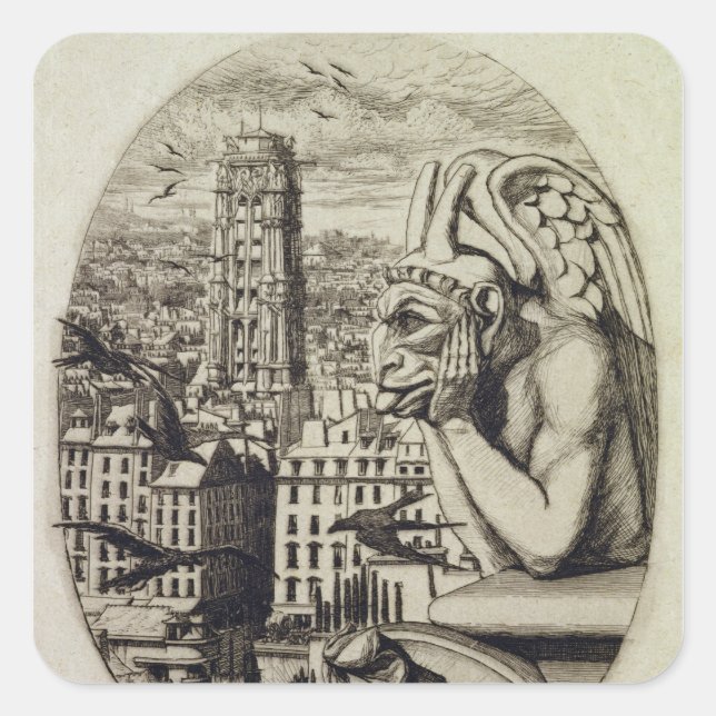 Vampire , 1853 quadratischer aufkleber (Vorderseite)