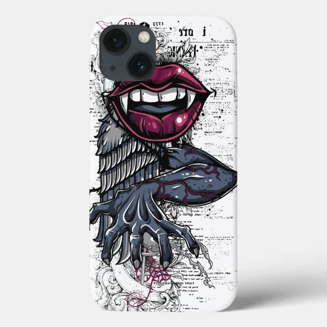 Vampire Abstrakt Art Case-Mate iPhone Hülle (Rückseite)
