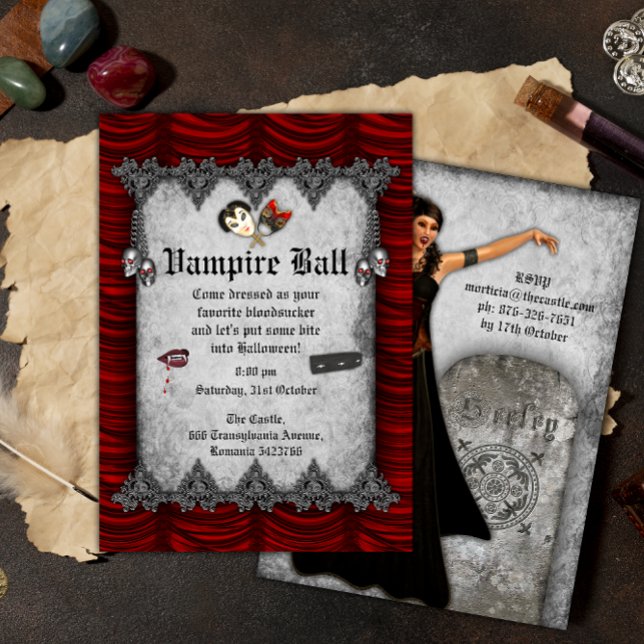 Vampire Ball Halloween-Party Einladung (Von Creator hochgeladen)