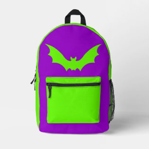 VAMPIRE BAT BACKPACK (LILA GRÜNE) BEDRUCKTER RUCKSACK