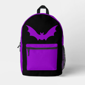 VAMPIRE BAT BACKPACK (SCHWARZ LILA) BEDRUCKTER RUCKSACK