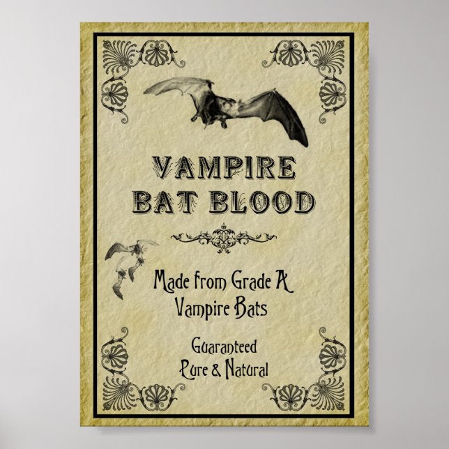 Vampire Bat Blüte Halloween Print Poster (Vorne)