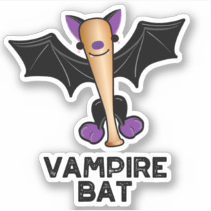 Vampire Bat Funny Baseball Pub Aufkleber
