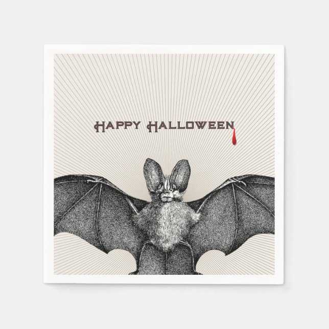 Vampire Bat Halloween Serviette (Vorderseite)