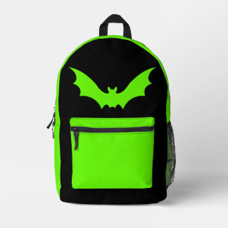 VAMPIRE BAT RANZEN (SCHWARZ GRÜN) BEDRUCKTER RUCKSACK