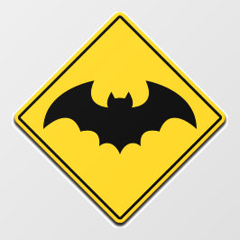 Vampire Bat Warnung Halloween Fensteraufkleber