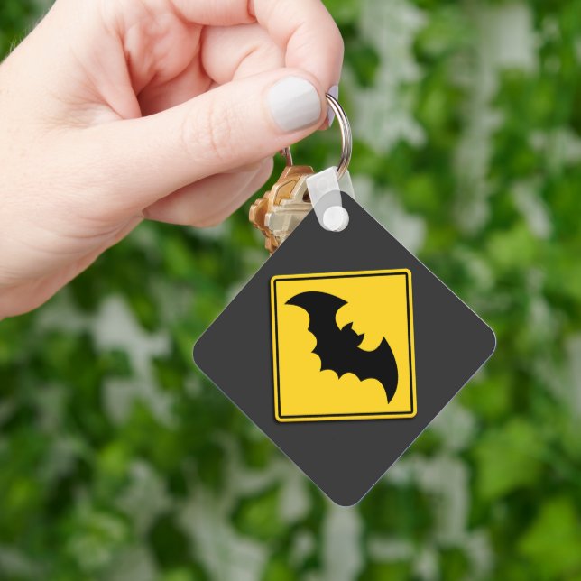 Vampire Bat Warnung Halloween Schlüsselanhänger (Hand)