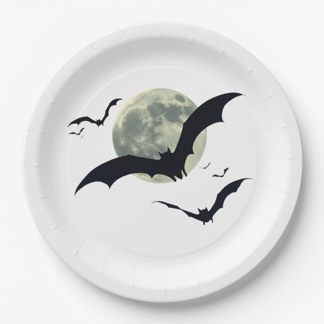 Vampire Bats Halloween Pappteller (Vorderseite)
