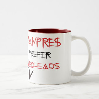 Vampire bevorzugen Redheads Zweifarbige Tasse