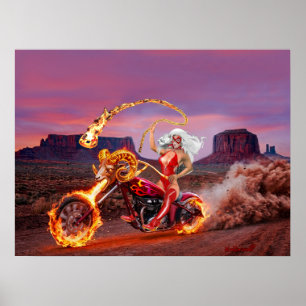 VAMPIRE-BIKER-REBELLINNEN POSTER
