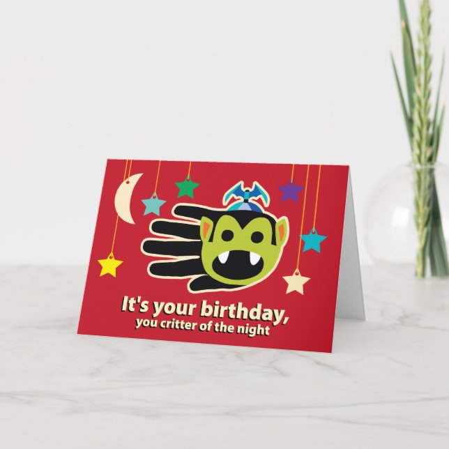 Vampire Birthday Card Karte (Vorderseite)