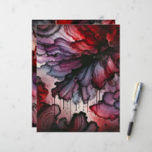 Vampire Blood Halloween Alcohol Ink Scrapbook