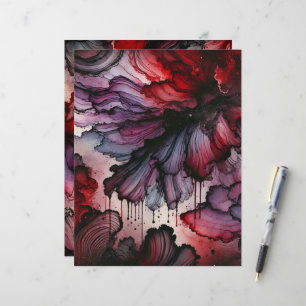 Vampire Blood Halloween Alcohol Ink Scrapbook