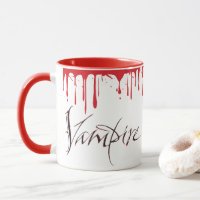 Vampire Blood Morning Coffee Halloween Buchstaben