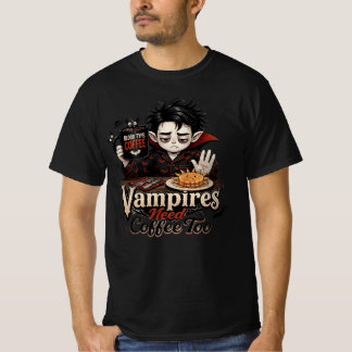 Vampire Brauchen Auch Kaffee T-Shirt Männer Tee