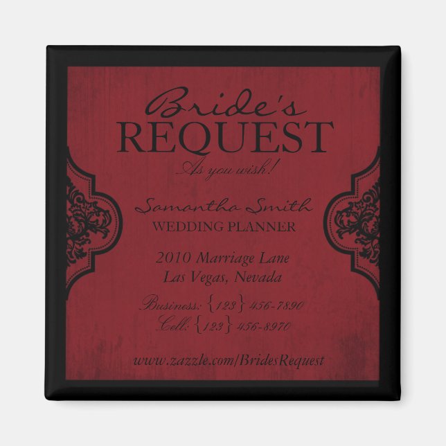 Vampire Bride Business Magnet (Vorne)