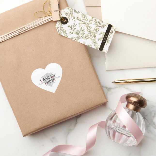 Vampire Bride Heart Sticker (Schenken)