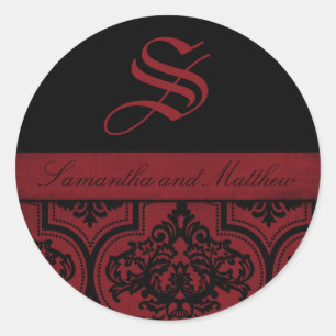 Vampire Bride Monogram Aufkleber C
