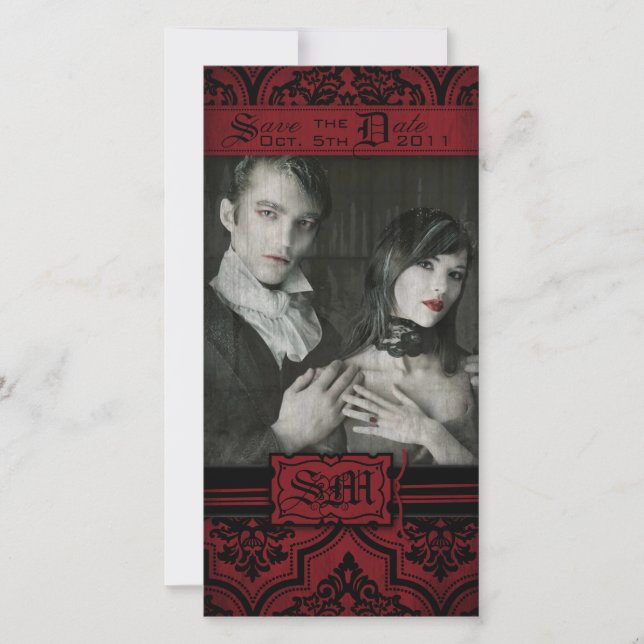 Vampire Bride SD Fotokarte Save The Date (Vorderseite)