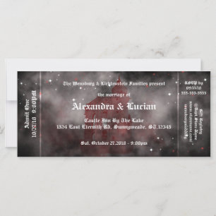 Vampire Castle Gothic Wedding Ticket Einladungen