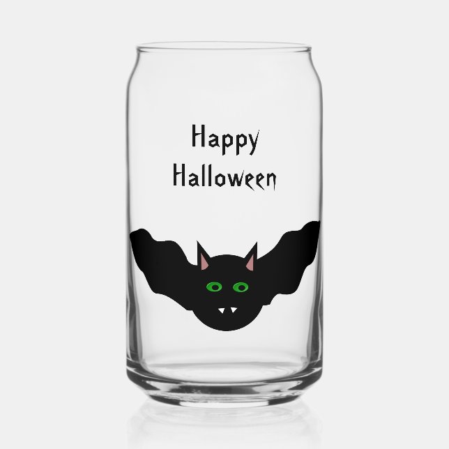 Vampire Cat Faced Bat Halloween Custom Dosenglas (Vorderseite)
