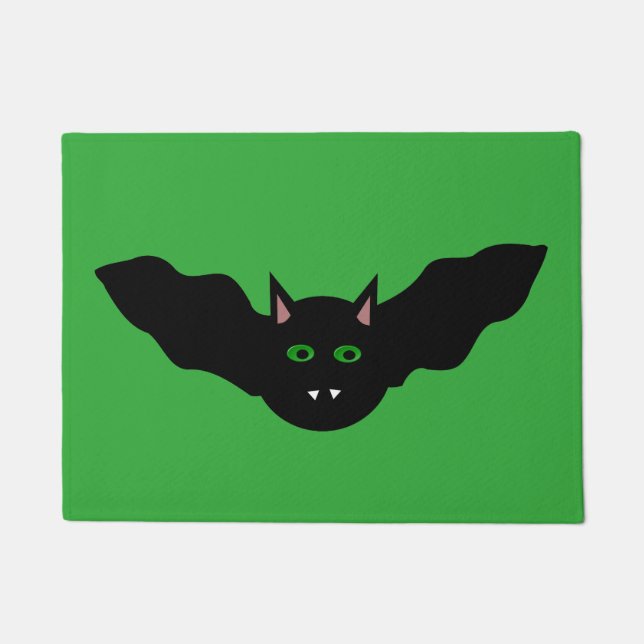 Vampire Cat Faced Bat Halloween Doormat Fußmatte (Vorderseite)