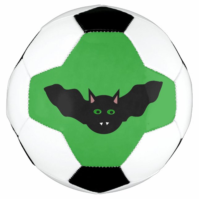 Vampire Cat Faced Bat Halloween Fußball (Vorderseite)