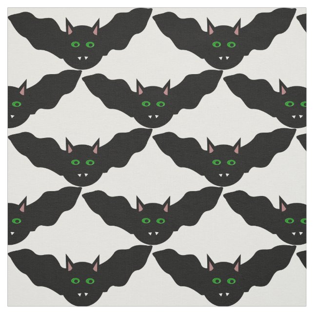 Vampire Cat Faced Bat Halloween gemustertes Gewebe Stoff (Muster)