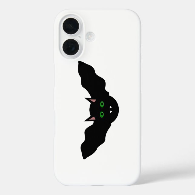 Vampire Cat Faced Bat Halloween iPhone Case (Rückseite)