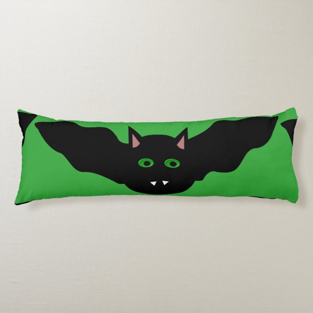 Vampire Cat Faced Bat Halloween Kissen (Vorderseite)