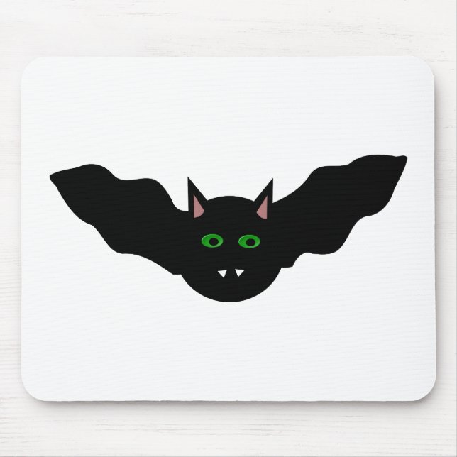 Vampire Cat Faced Bat Halloween Mousepad (Vorne)