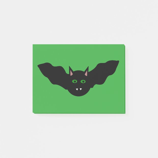 Vampire Cat Faced Bat Halloween Post es notiert Pa Post-it Klebezettel (Vorderseite)