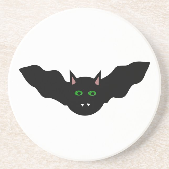 Vampire Cat Faced Bat Halloween Untersetzer (Vorne)