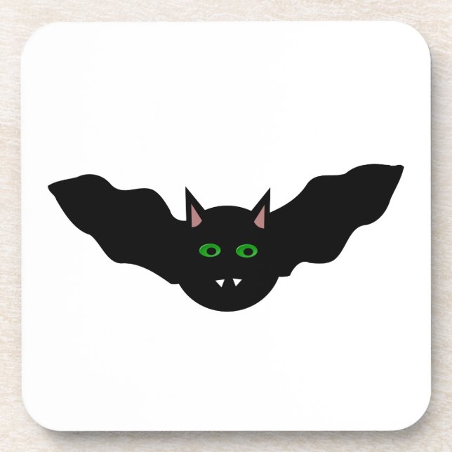 Vampire Cat Faced Bat Halloween Untersetzer (Vorderseite)