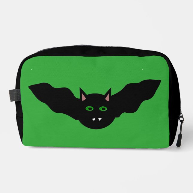 Vampire Cat Faced Bat Halloween Waschbeutel (Vorderseite)