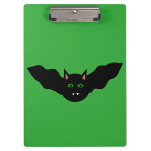 Vampire Cat Faced Bat Halloween Zwischenablage Klemmbrett
