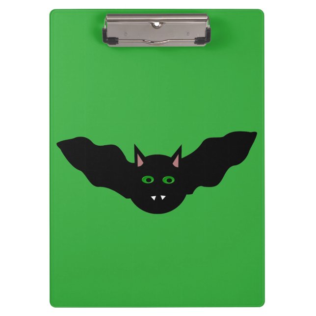 Vampire Cat Faced Bat Halloween Zwischenablage Klemmbrett (Vorderseite)