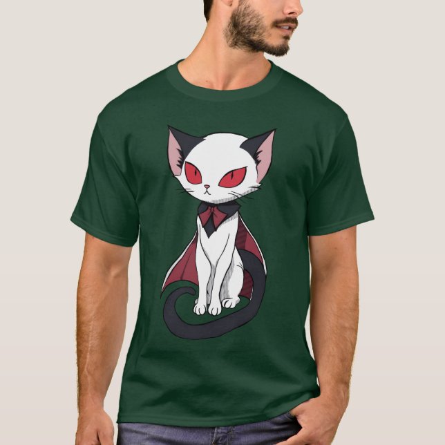 Vampire Cat Geschenk T-Shirt (Vorderseite)