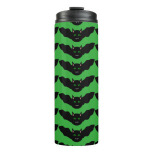 Vampire Cat konfrontiert Bat Halloween Thermal Tum Thermosbecher