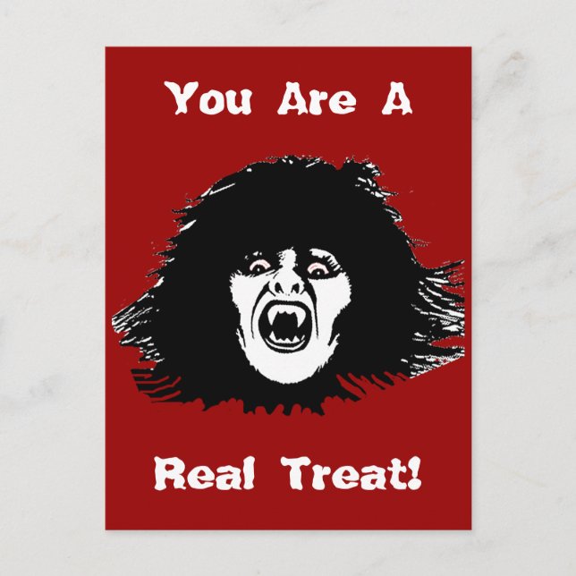 Vampire Chick ist eine echte Leckerei Postkarte (Vorderseite)