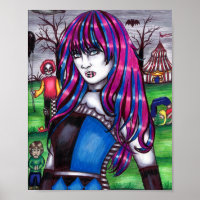 Vampire Circus Freak Monster Original zeichnend