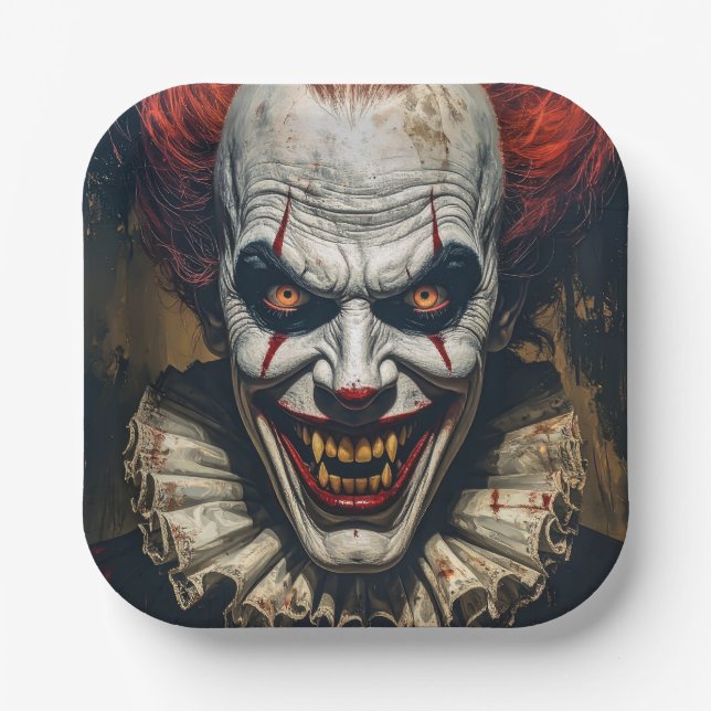 Vampire Clown Halloween-Party Paper Teller (Vorderseite)
