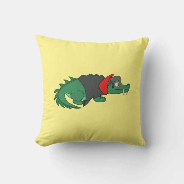 Vampire Crocodile Kissen (Vorderseite)