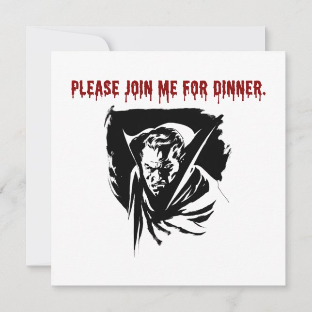 Vampire Dinner Einladung (Vorderseite)