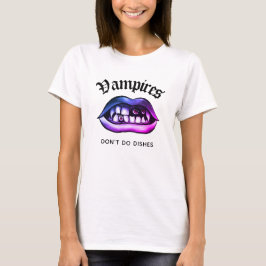 Vampire Do nicht Geschirr Funny Vaporwave Creepy T-Shirt