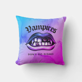 Vampire Do nicht Geschirr Funny Vaporwave Kissen