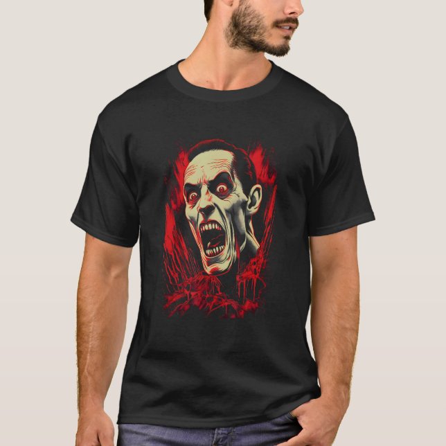 Vampire Dracula by Haunted Horror Halloween 6 T-Shirt (Vorderseite)