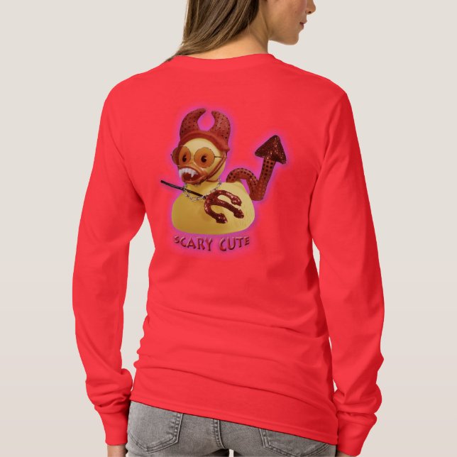 Vampire Ducky (beängstigendes niedliches) v2.0b T-Shirt (Rückseite)