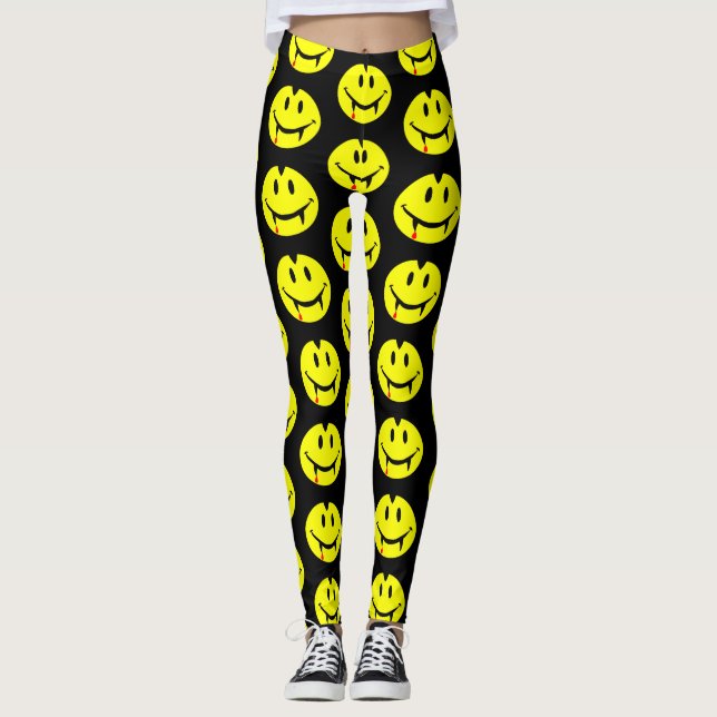 Vampire Emoji dracula Leggings (Vorderseite)